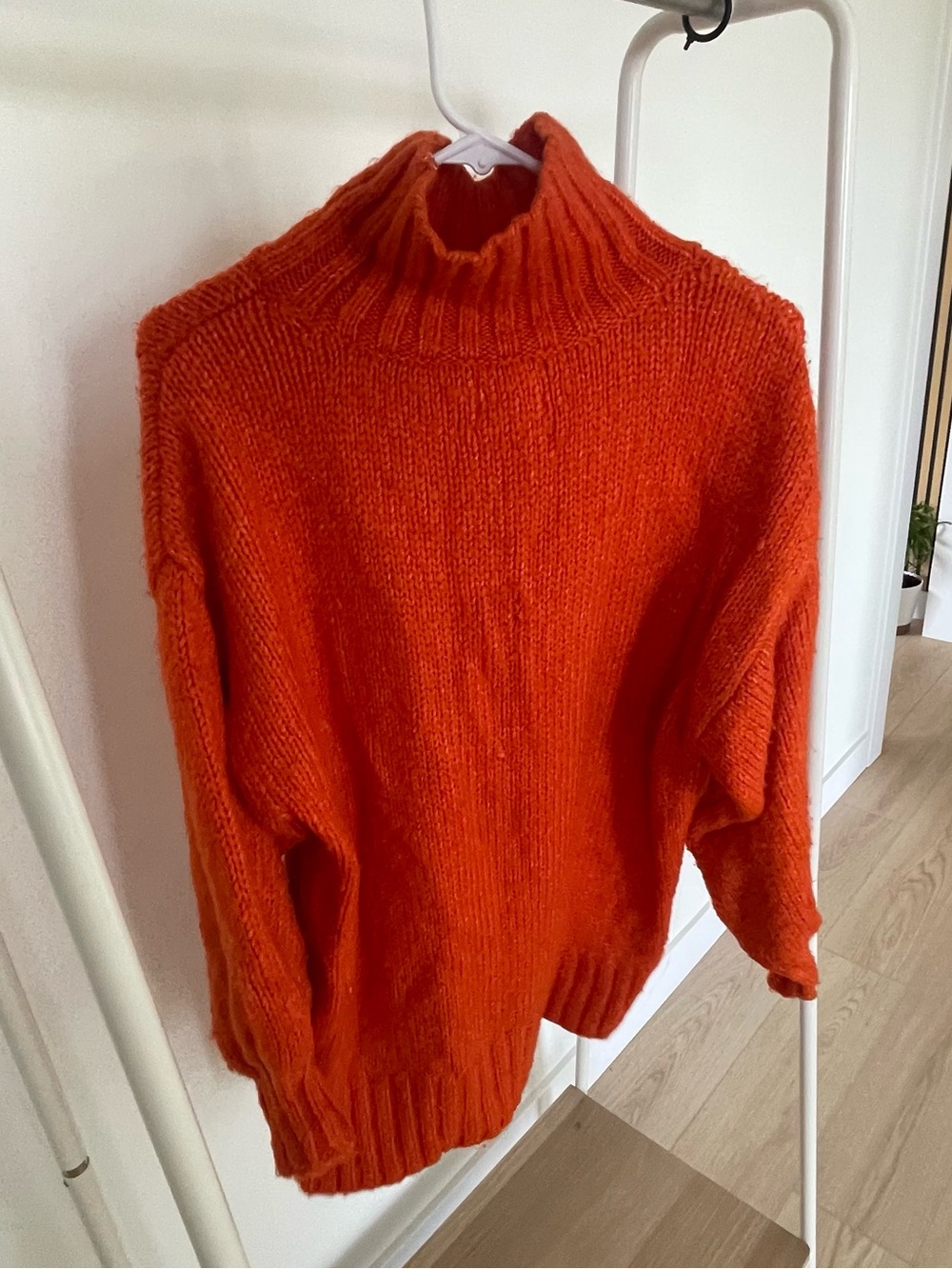 Urban Outfitters Orange Ribbed Turtleneck Sweater